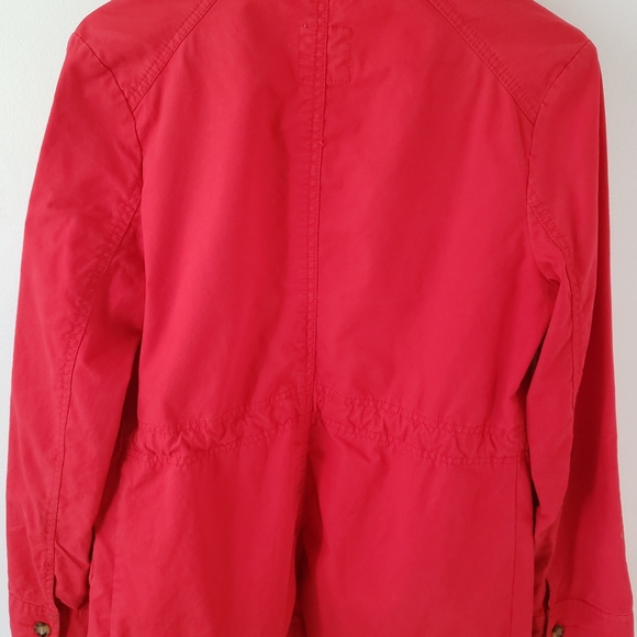 Twill Utility Jacket- Red - Picture 6 of 9